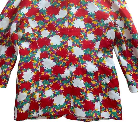 ESCADA by Margaretha Ley Multicolored Floral Button Down Jacket LARGE - Picture 10 of 15